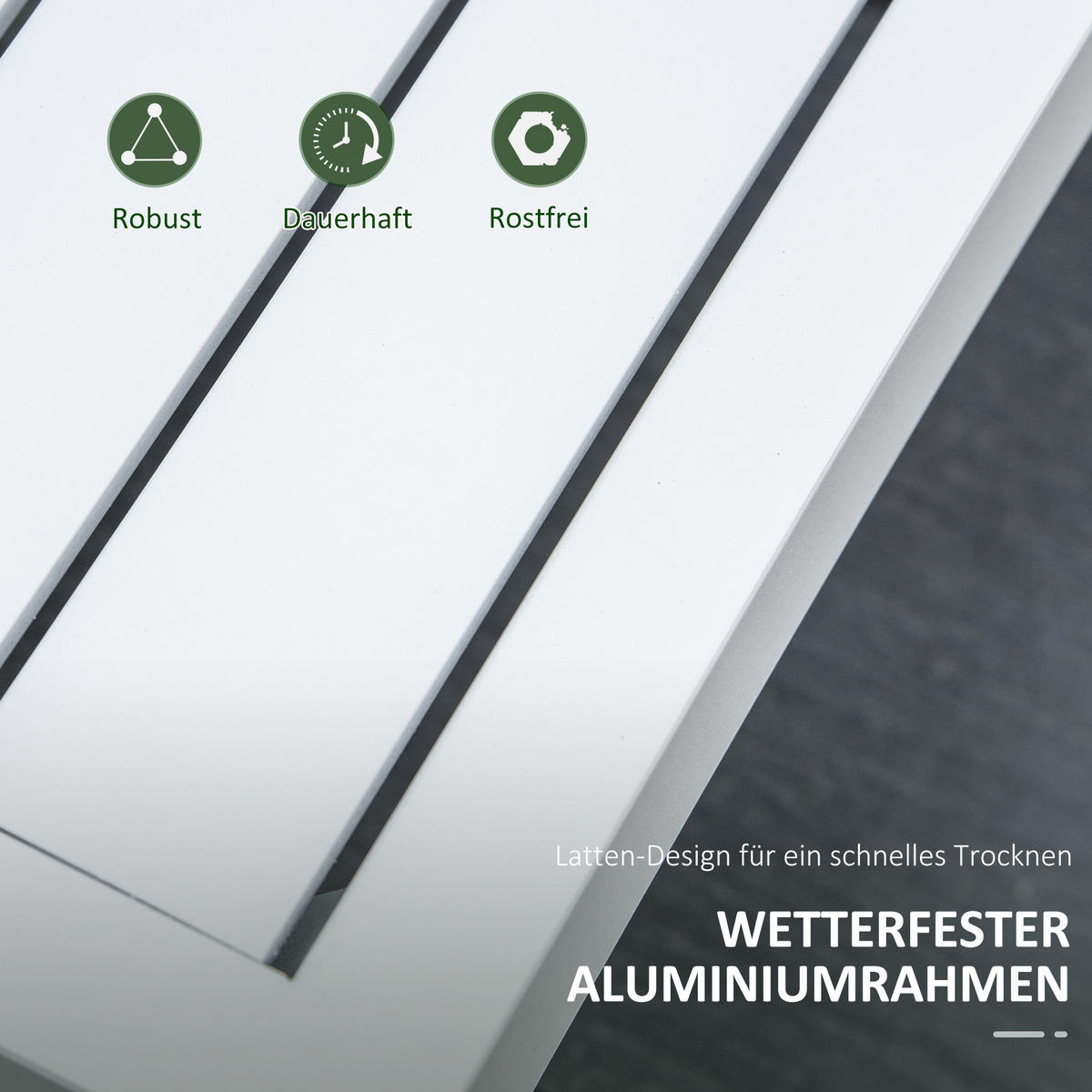 GARTENMÖBEL Set, Alu, Polyester, Beige - Beige, Kunststoff/Metall - Outsunny