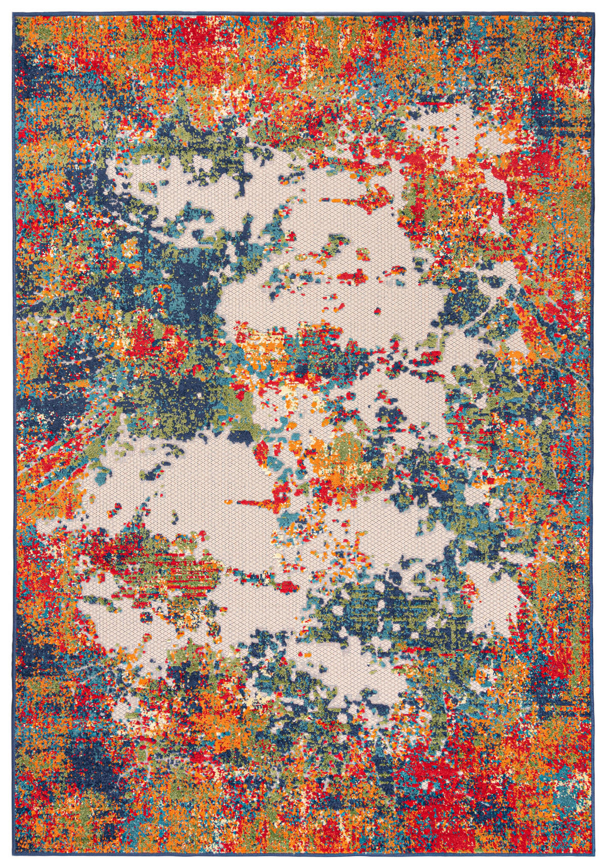 TEPPICH In-Outdoor Bunte Abstrakt - Kurzflor Rechteckig - 140 x 200 cm - Multicolor, Textil (140/200cm) - Mazovia