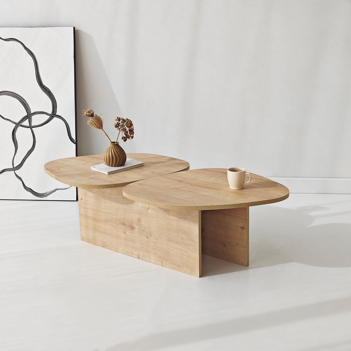 COUCHTISCH stones Braun - Braun, Holz (125/60/38cm) - Habitat Garten