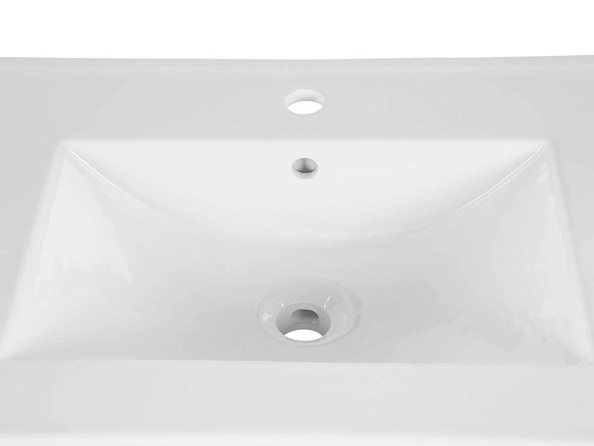 WASCHTISCHKOMBI 60 cm 2 Teile - Aster Green A BM411 in Grün Matt - Weiß Hochglanz/Grün, Holz/Keramik (60/51.8/46cm)