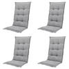GARTENSTUHLKISSEN Naples 123/50 cm 4er-Set - Grau, Textil (50/7/123cm) - Madison