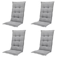 GARTENSTUHLKISSEN Naples 123/50 cm 4er-Set - Grau, Textil (50/7/123cm) - Madison