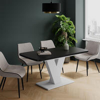 JÍDELNÍ STŮL Fenaro Černá/bílá - bílá/černá, kompozitní dřevo (80/120/77.4cm) - Vicco