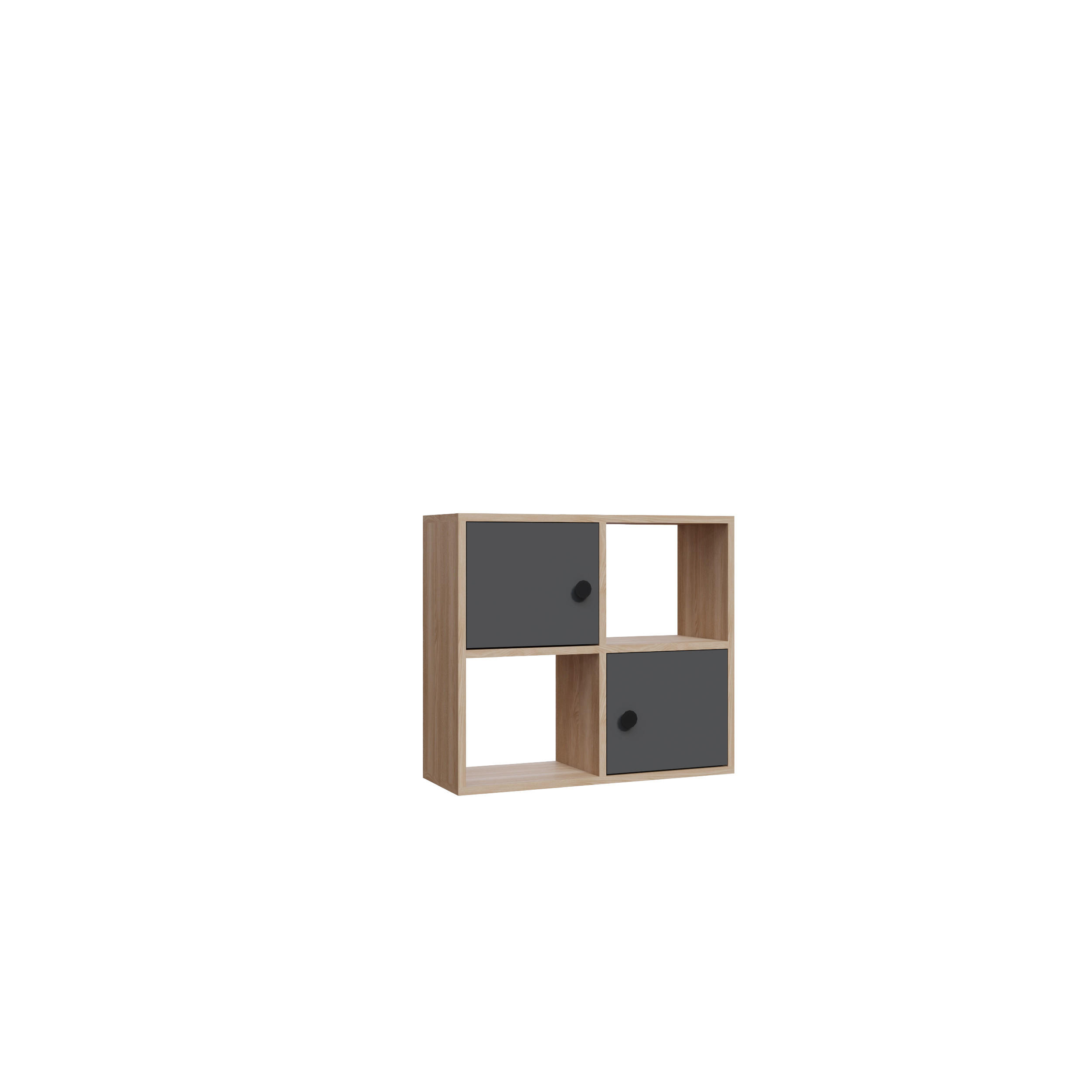 BÜCHERREGAL Tuttle Eiche Anthrazit - Eichefarben/Grau, Holzwerkstoff (25/63.2/72cm) - Decorotika