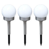 LED AUSSENLEUCHTE Solar Silber - Silberfarben, Kunststoff (10/10/34cm) - Globo Lighting