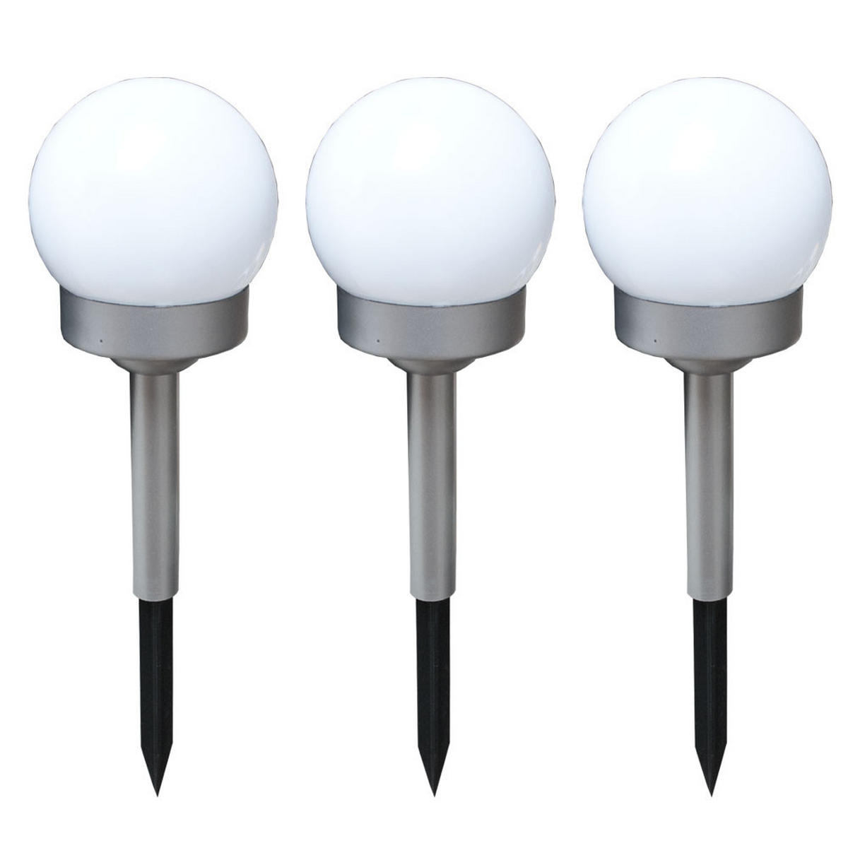 LED AUSSENLEUCHTE Silber Spritzwassergeschützt - Silberfarben, Kunststoff (8.5/8.5/60cm)