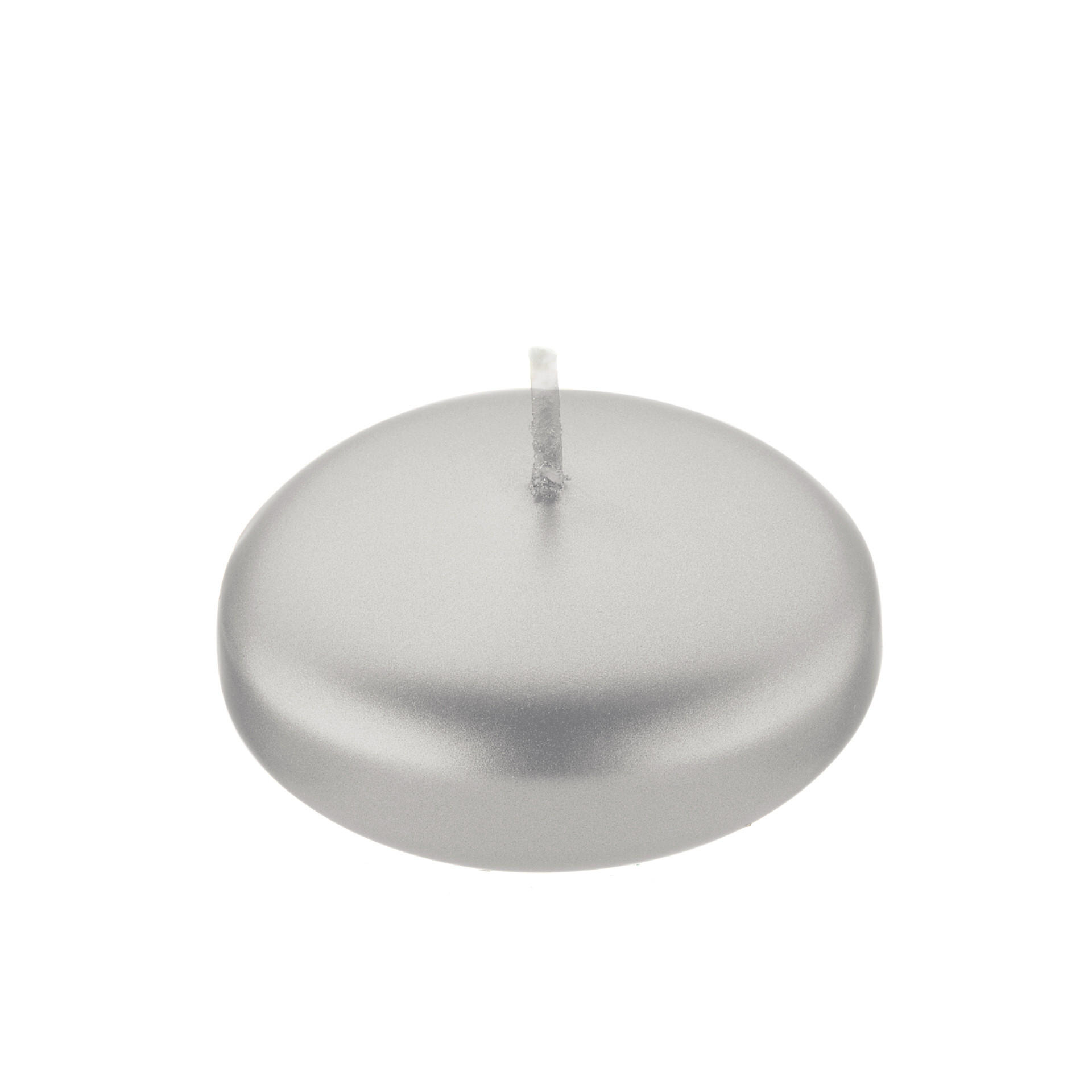 SCHWIMMKERZEN Silber 26 x Ø 42 mm, 40 Stück - Silberfarben, Paraffin (4.2/2.6/2.6cm) - Kopschitz Kerzen
