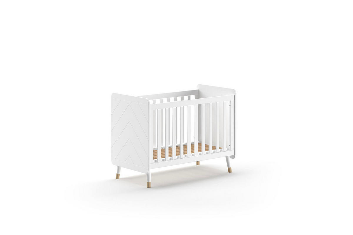 BABYZIMMER Set Kamillah 1 aus MDF in Satin Weiß - Weiß, Holzwerkstoff (374/200/74cm) - 58aufmkessel