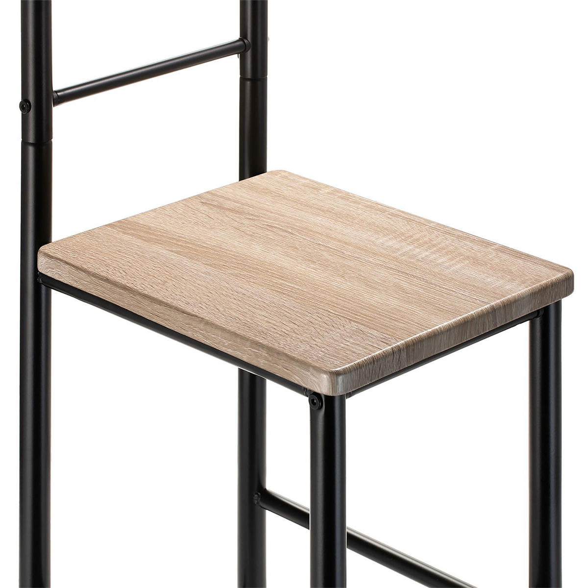 HERRENDIENER JIVO 2ER-SET - Schwarz/Sonoma Eiche, Metall (53/121/47cm) - CARO-Möbel