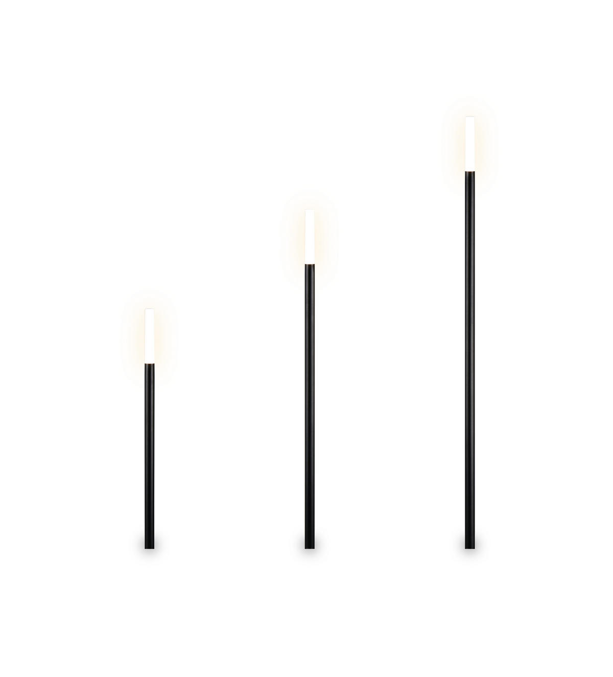 STEHLAMPE STICK - Schwarz - 2.2/2.2/95 cm - Schwarz, Metall (2.2/2.2/95cm) - Trio Leuchten
