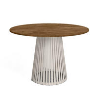 TISCH Kaschmir VIV Rund Mit Lamellenplatte Lefkas Eiche 110 cm - Braun, Holzwerkstoff (110/110/76cm) - Sepro Meble