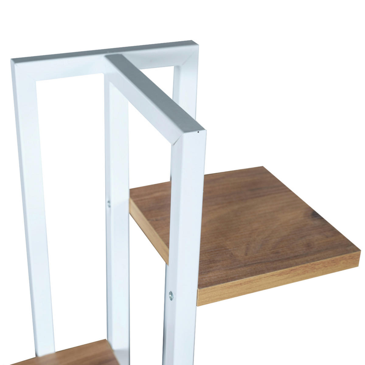 PFLANZENREGAL Tohmajärvi - Walnussfarben/Weiß, Holzwerkstoff/Metall (34/120/21cm) - [en.casa]