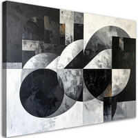 LEINWANDBILD 3D und geometrisch 90x60cm - Schwarz, Textil (90/60cm) - Feeby