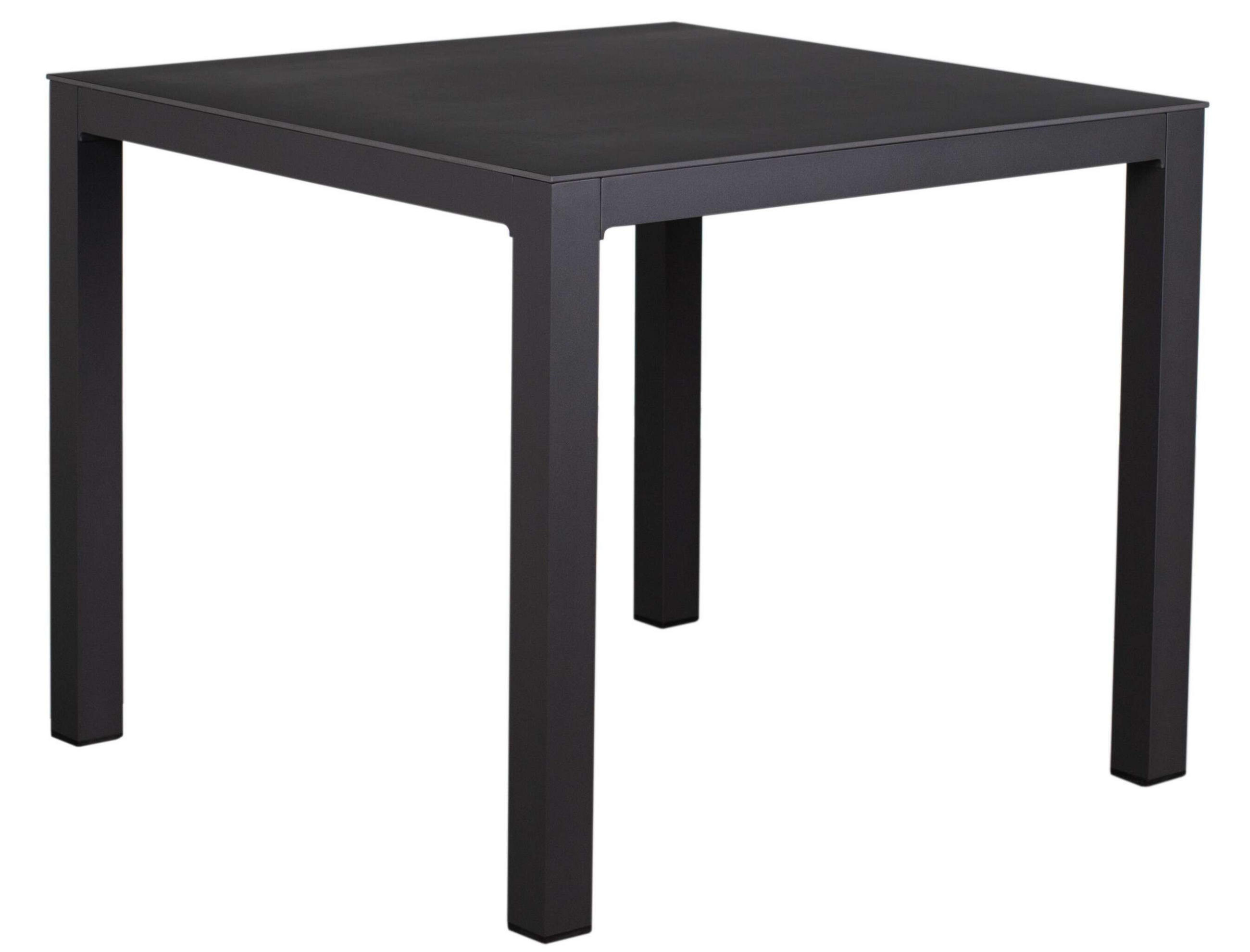 GARTENTISCH Tarifa - Schwarz, Metall (90/90/76cm) - Mr. Deko