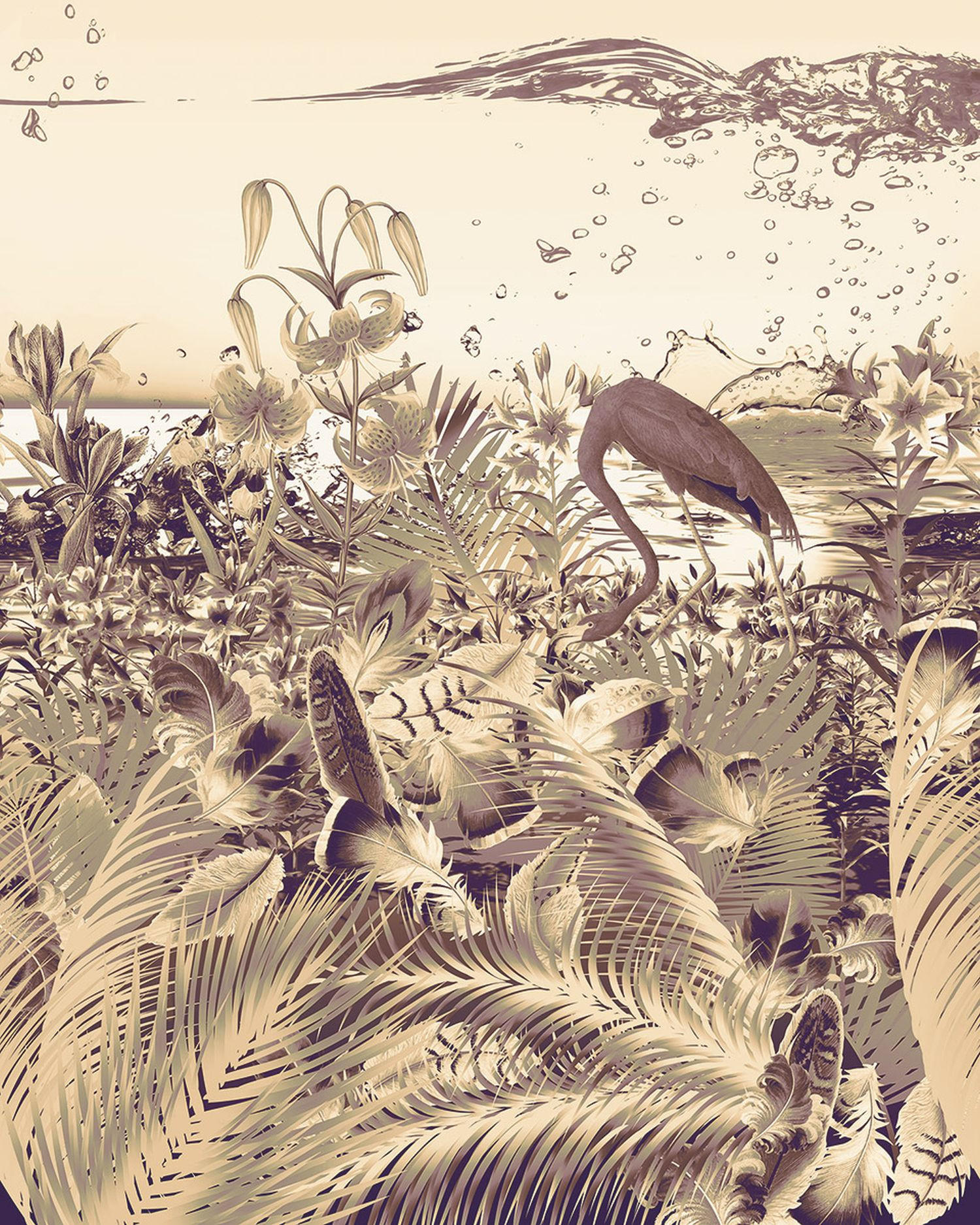 FOTOTAPETE Fantasie 200 x 250 cm - Beige, Papier (200/250cm) - Sanders & Sanders
