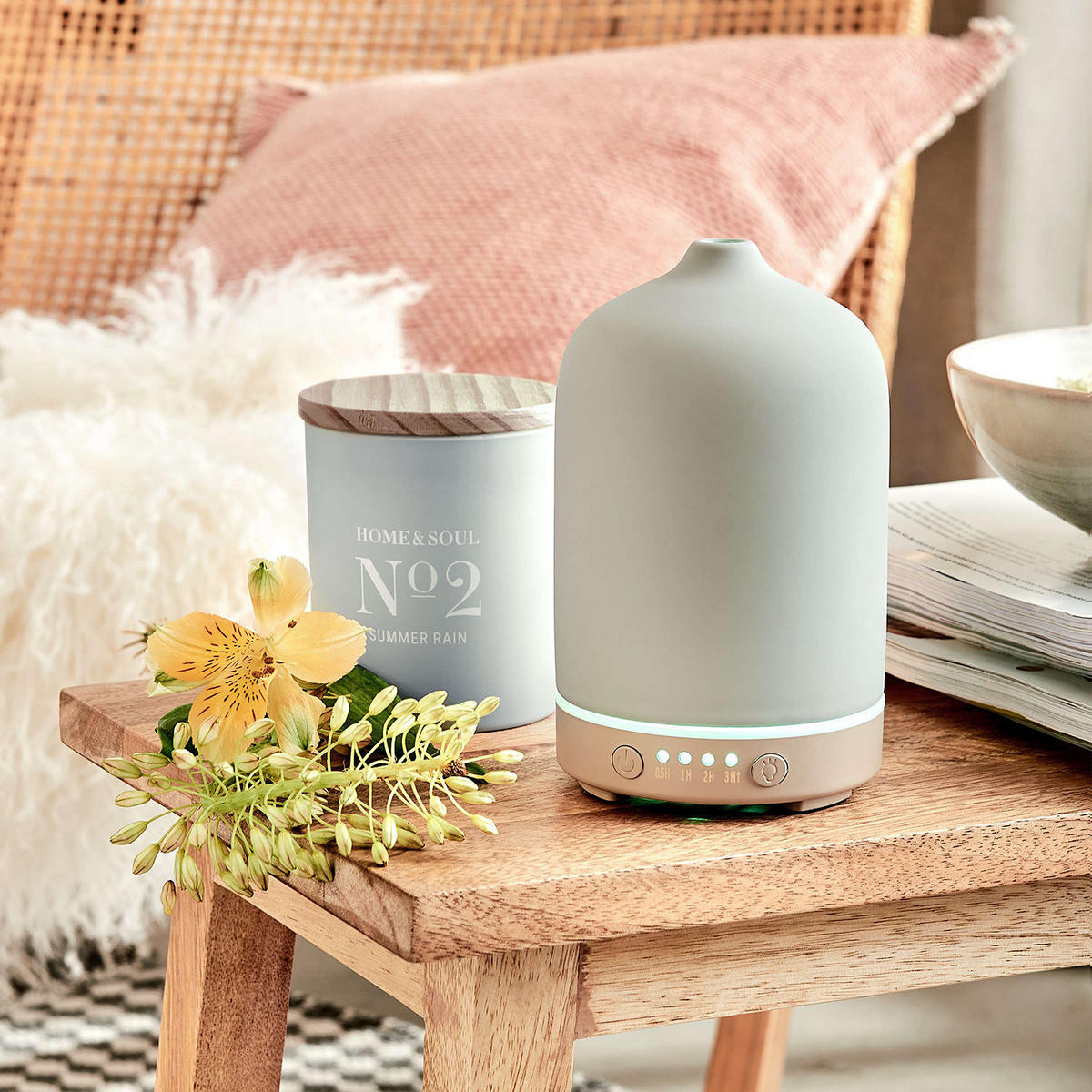 AROMA-DIFFUSER Cloud Nine - Grau, Kunststoff (9/16/9cm) - Butlers