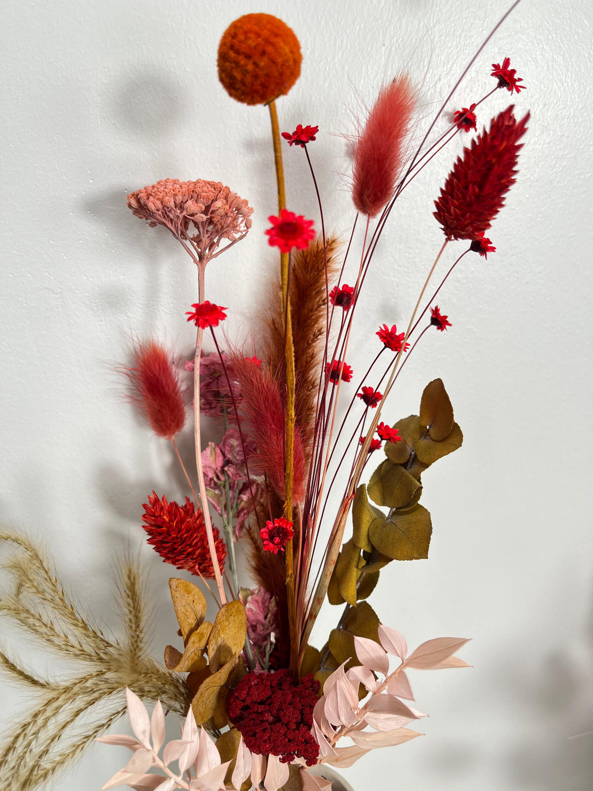 TROCKENBLUMENSTRAUSS Mini Sunset Glow - orange / 20 cm - Orange, Naturmaterialien (20cm) - Lykke & You