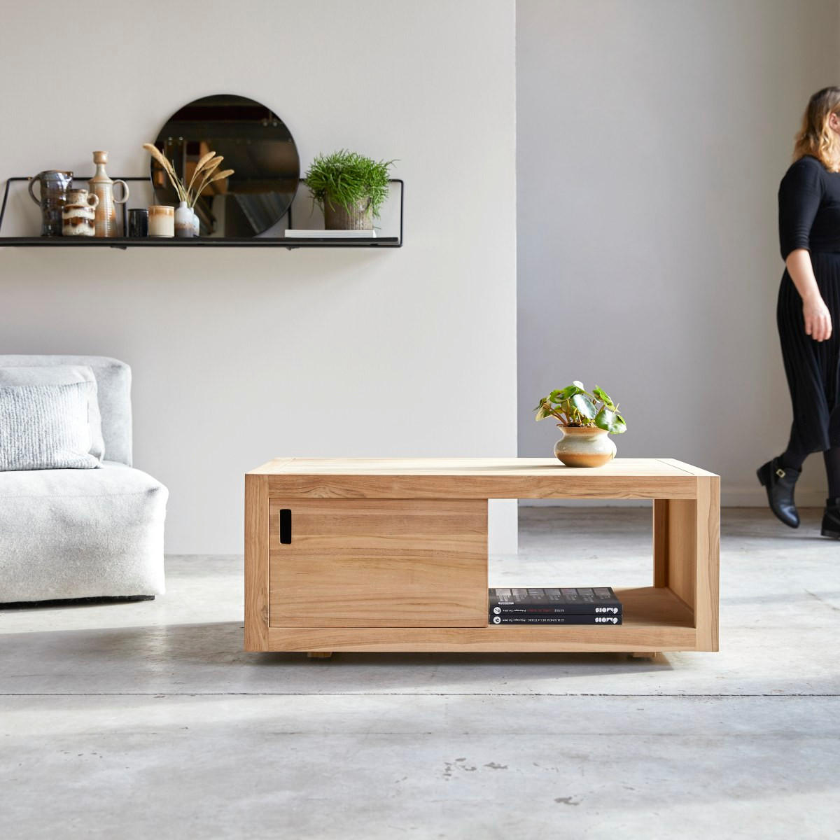 COUCHTISCH Adam Natur aus Teak - Naturfarben, Holz (60/100/40cm) - Tikamoon