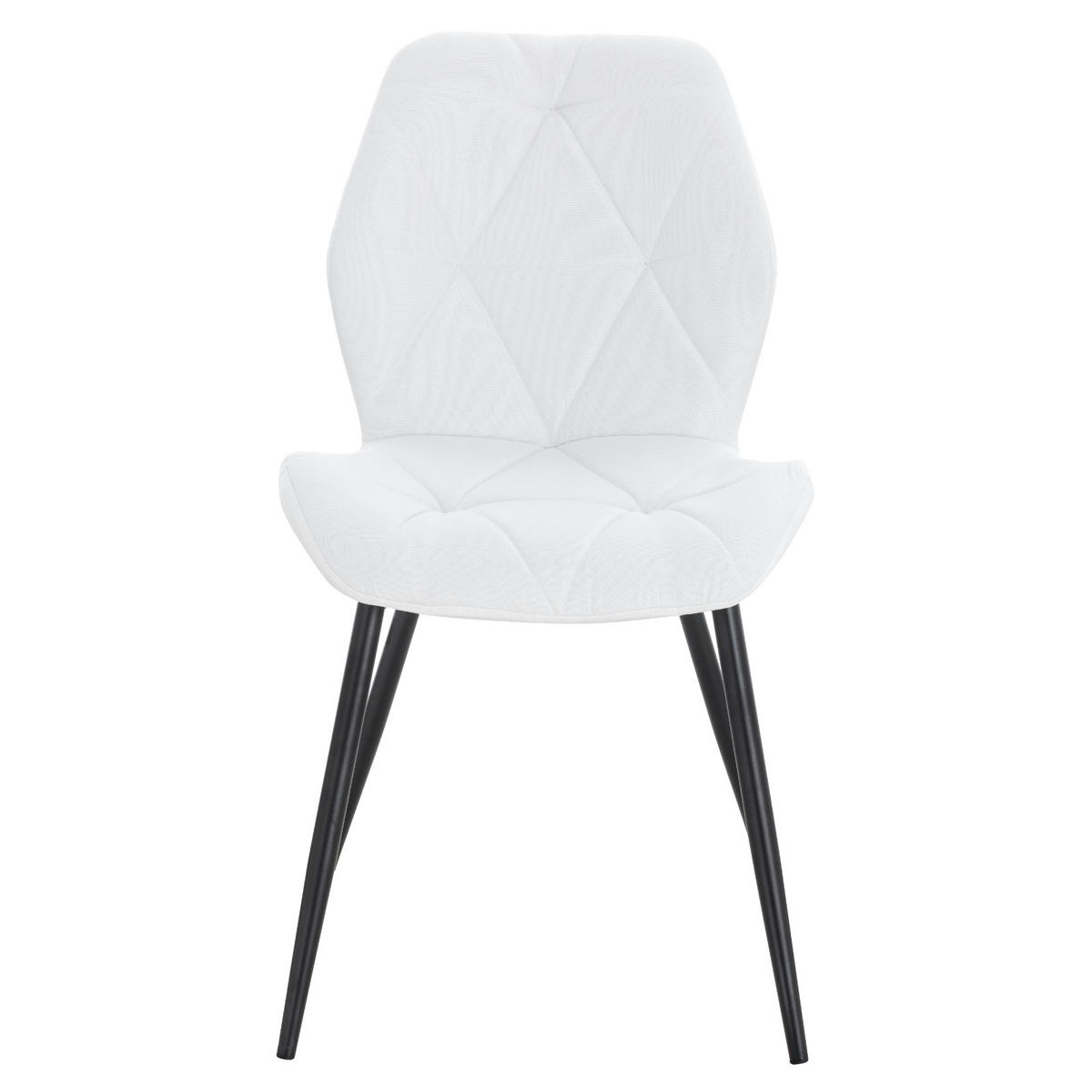 ESSZIMMERSTUHL JAMIE 2er Set Stoff Weiß - Weiß, Textil (47/84/48cm) - SVITA