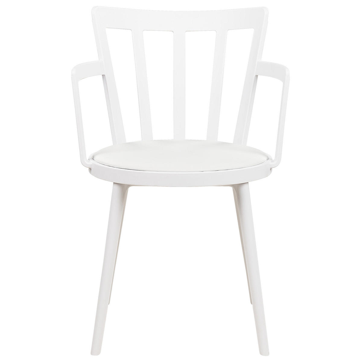 ÉTKEZŐSZÉK 4 darabos Szett Műanyag Fehér Morill - fehér, műanyag (49/77/52cm) - Beliani