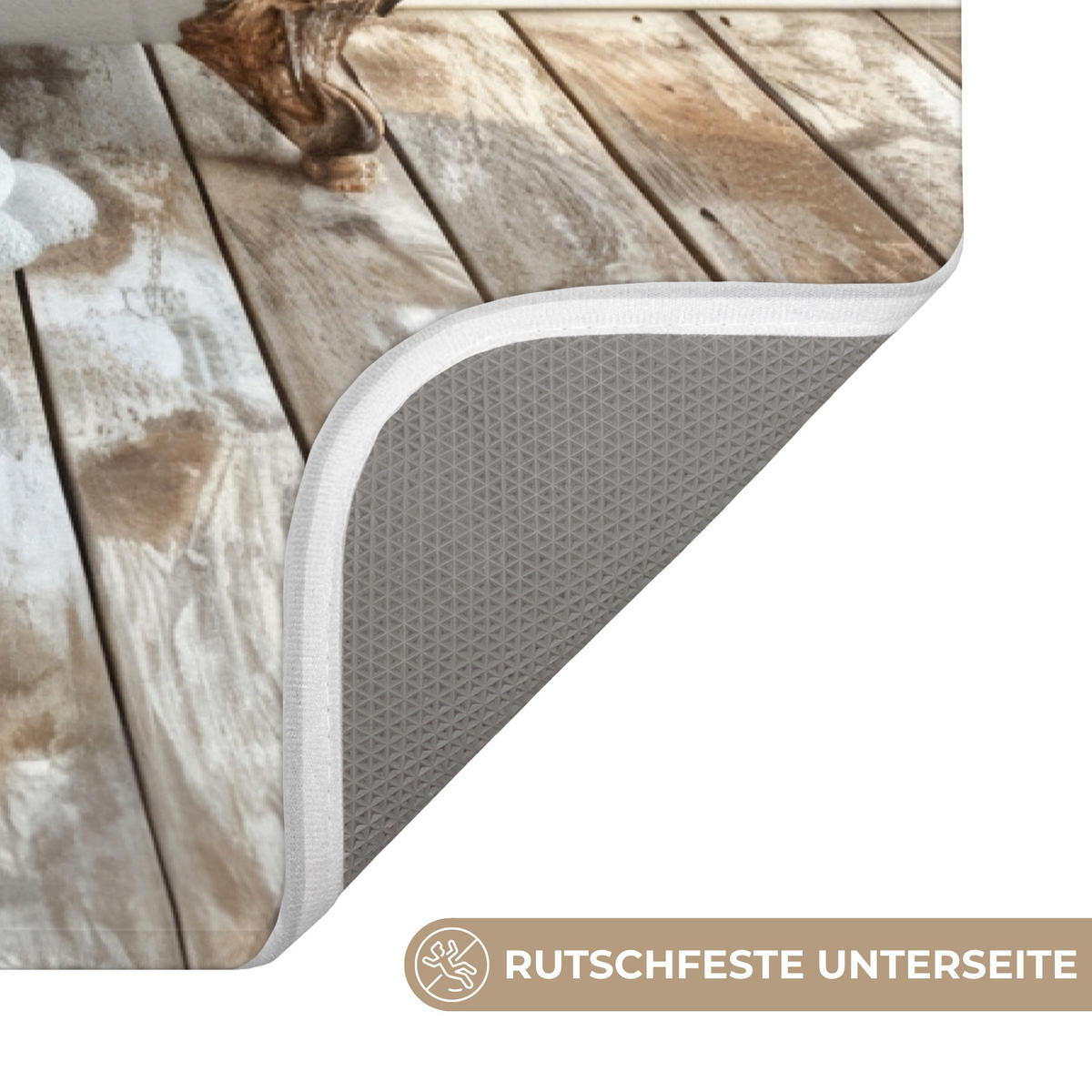 WC PŘEDLOŽKA Osel - Zvířata - Vana - Pěna 50x80 cm - krémová, textil/plast (50/1cm) - OnlyWow