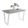 ESSTISCH ARTON II ausziehbarer Tisch 140-195 cm für 6-8 Personen - Weiß/Grau, Holzwerkstoff/Metall (140/80/77cm) - Lookway