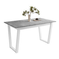 ESSTISCH ARTON II ausziehbarer Tisch 140-195 cm für 6-8 Personen - Weiß/Grau, Holzwerkstoff/Metall (140/80/77cm) - Lookway