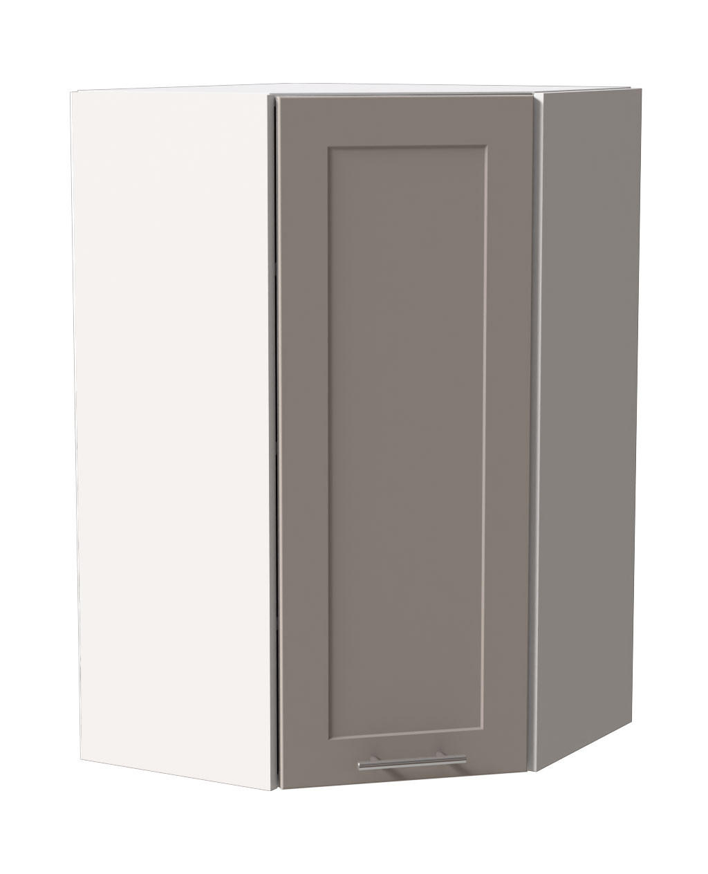 HÄNGESCHRANK Oslo W4/10/60 Weiß / Kaschmir Matt 60 / 60 / 96cm - Kaschmir/Weiß, Holz/Holzwerkstoff (60/96/60cm) - Feldmann-Wohnen