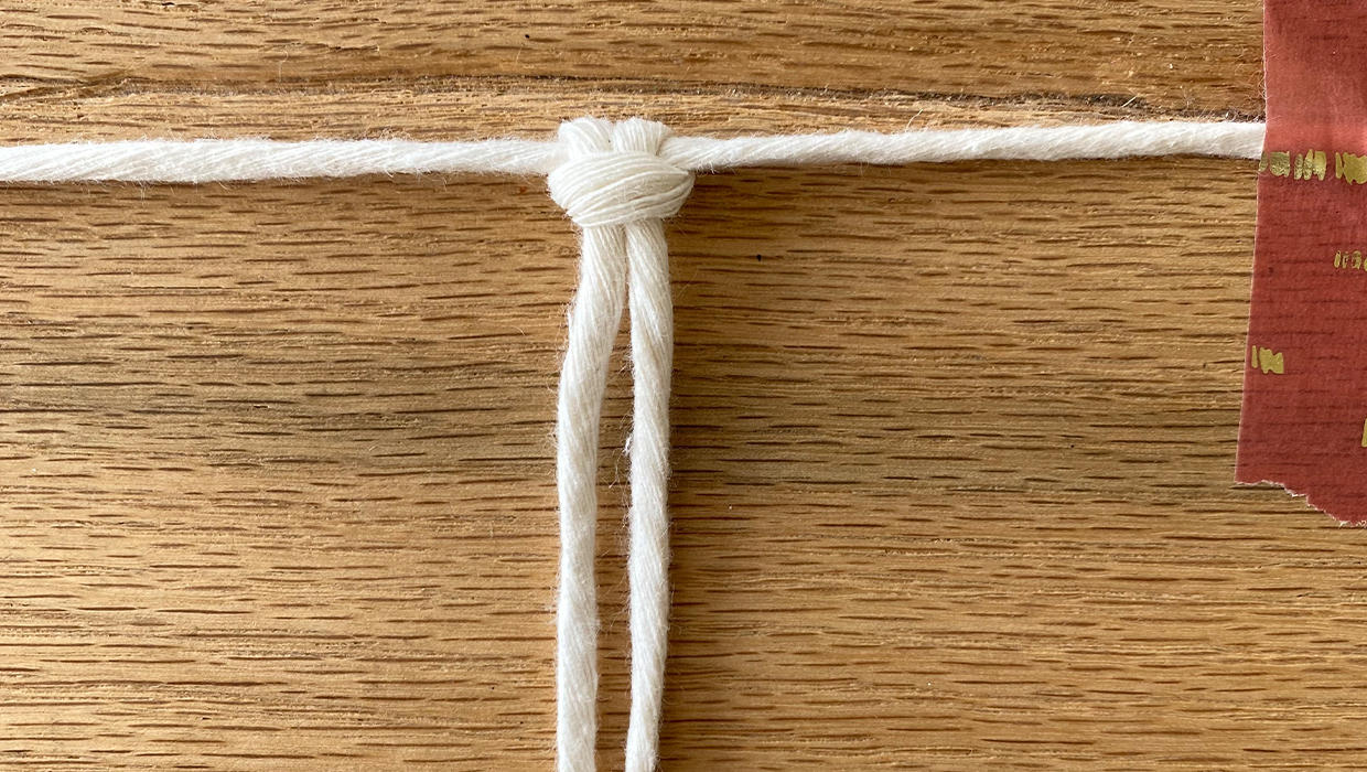 DIY Boho Kissen Ankerstichknoten