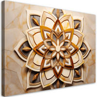 WANDBILD blumen ai - Beige, Textil (60/40cm) - Feeby