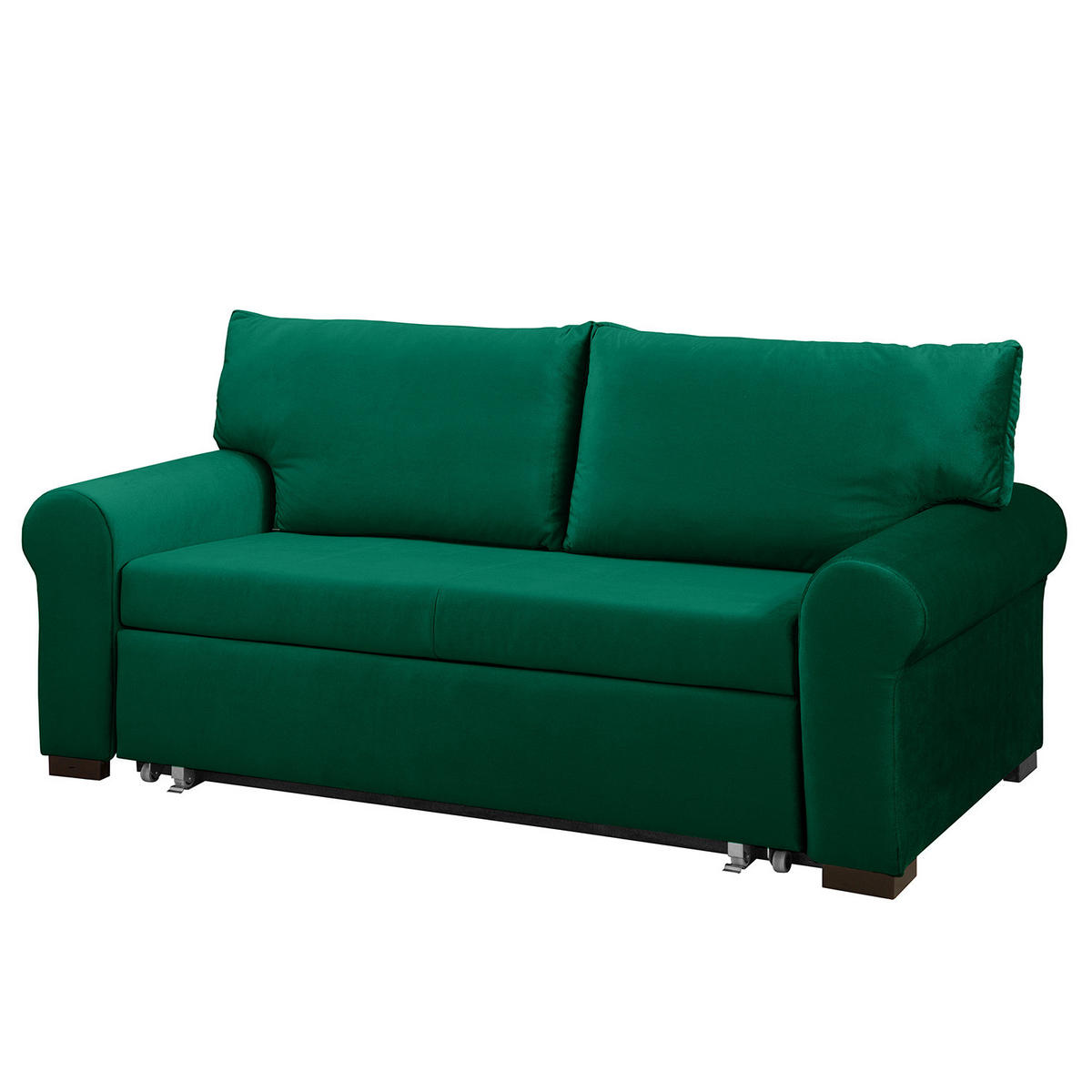 SCHLAFSOFA - Transparent/Grün, Birkenholz/Textil (205/95/90cm) - home24