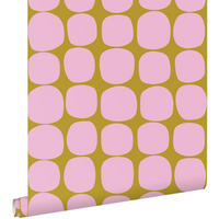 TAPETE grafisches Motiv 50 x 900 cm - Lila, Papier (50/0.1cm) - ESTAhome