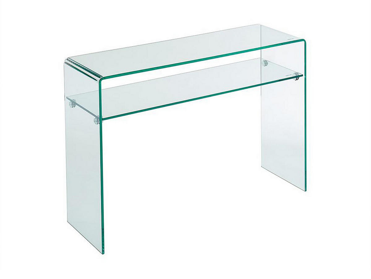 KONSOLENTISCH - 110 cm x 35 cm - Glas - Transparent - STILEOS - Transparent, Glas (35/110/75cm) - Vente-Unique