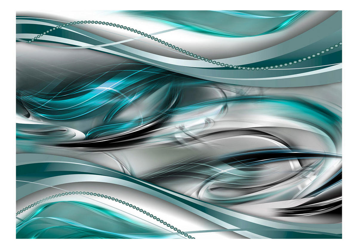 VLIESTAPETE Grün 250/175 cm - Silberfarben/Grün, Textil (250/1cm) - KUNSTLOFT
