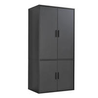 KLEIDERSCHRANK Der Grenzenlose - Anthrazit, Holzwerkstoff (90/187/58cm) - Mokebo