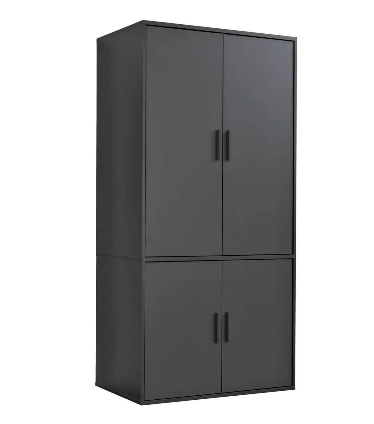 KLEIDERSCHRANK Der Grenzenlose - Anthrazit, Holzwerkstoff (90/187/58cm) - Mokebo