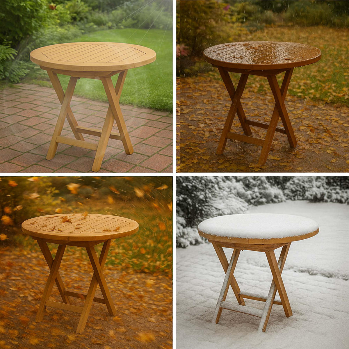 BEISTELLTISCH rund 50 cm Holz Braun - Braun, Holz (50/50/1cm) - CLP