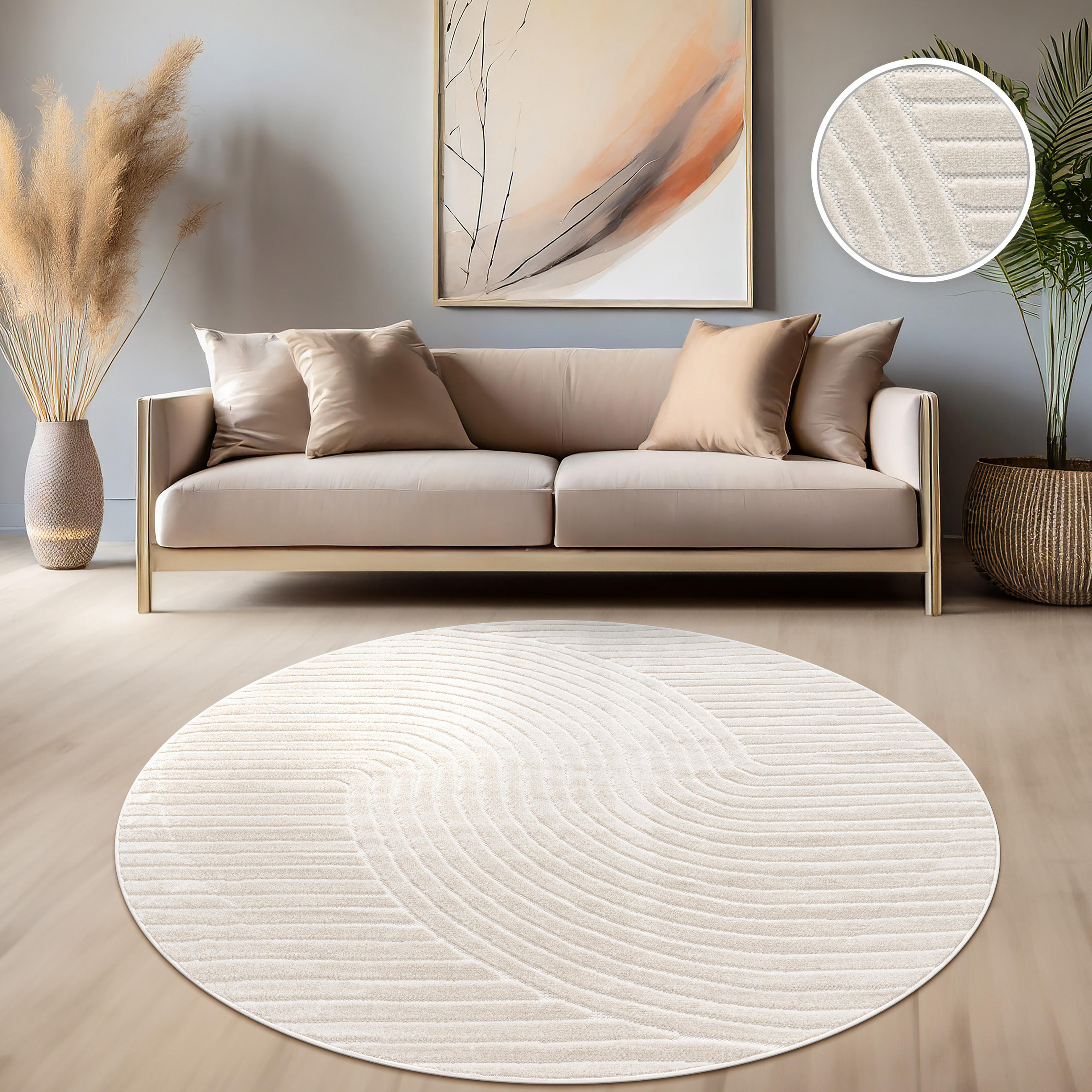 OUTDOORTEPPICH 160/160 cm Cotton 233 - Creme, Textil (160/160cm) - Paco Home