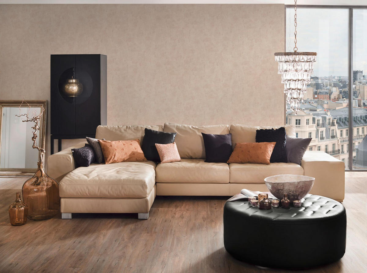VLIESTAPETE Beige 53/1005 cm - Beige, Textil (53/1cm) - KUNSTLOFT