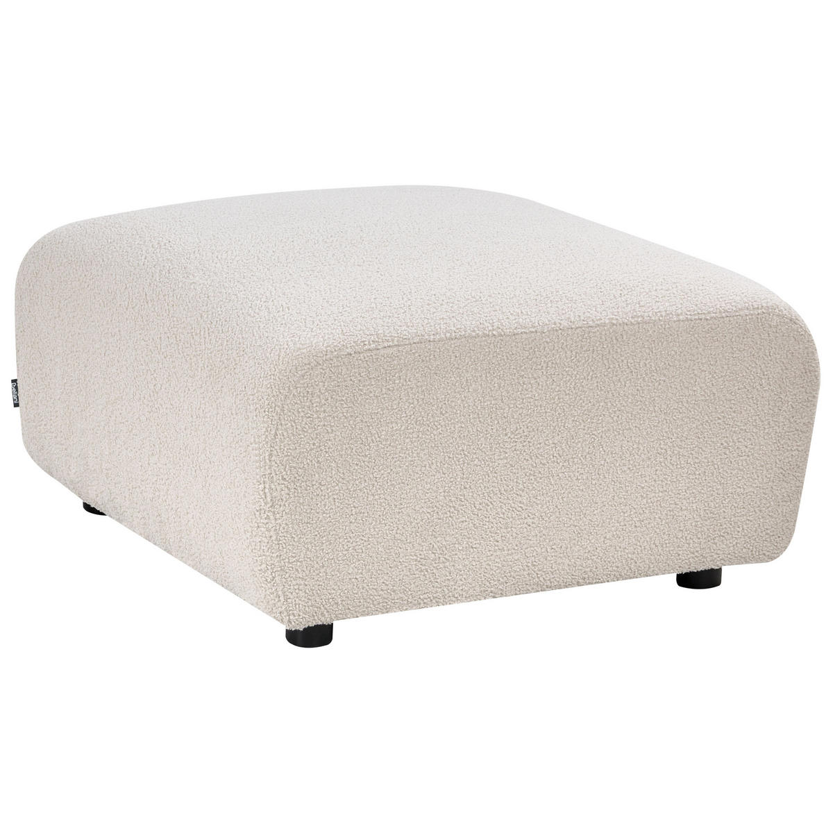 OTTOMANE Bouclé Cremeweiß Kivvik - Creme, Textil (82/41/80cm) - Beliani
