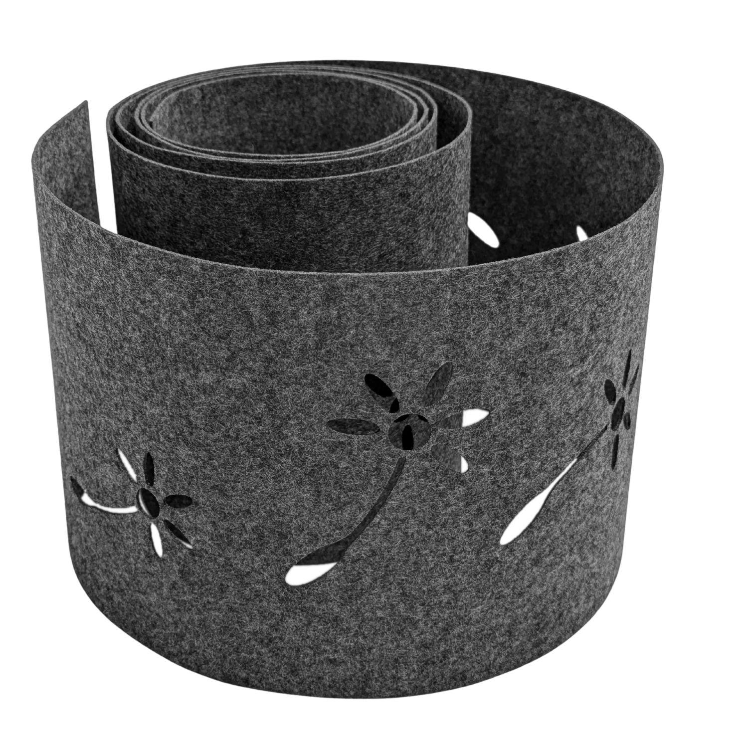 SICHTSCHUTZSTREIFEN Design Vlies Dekor Pusteblume Einzelstreifen Anthrazitgrau 2,55m - Anthrazit, Kunststoff (260/19cm) - ZAUN|ZU