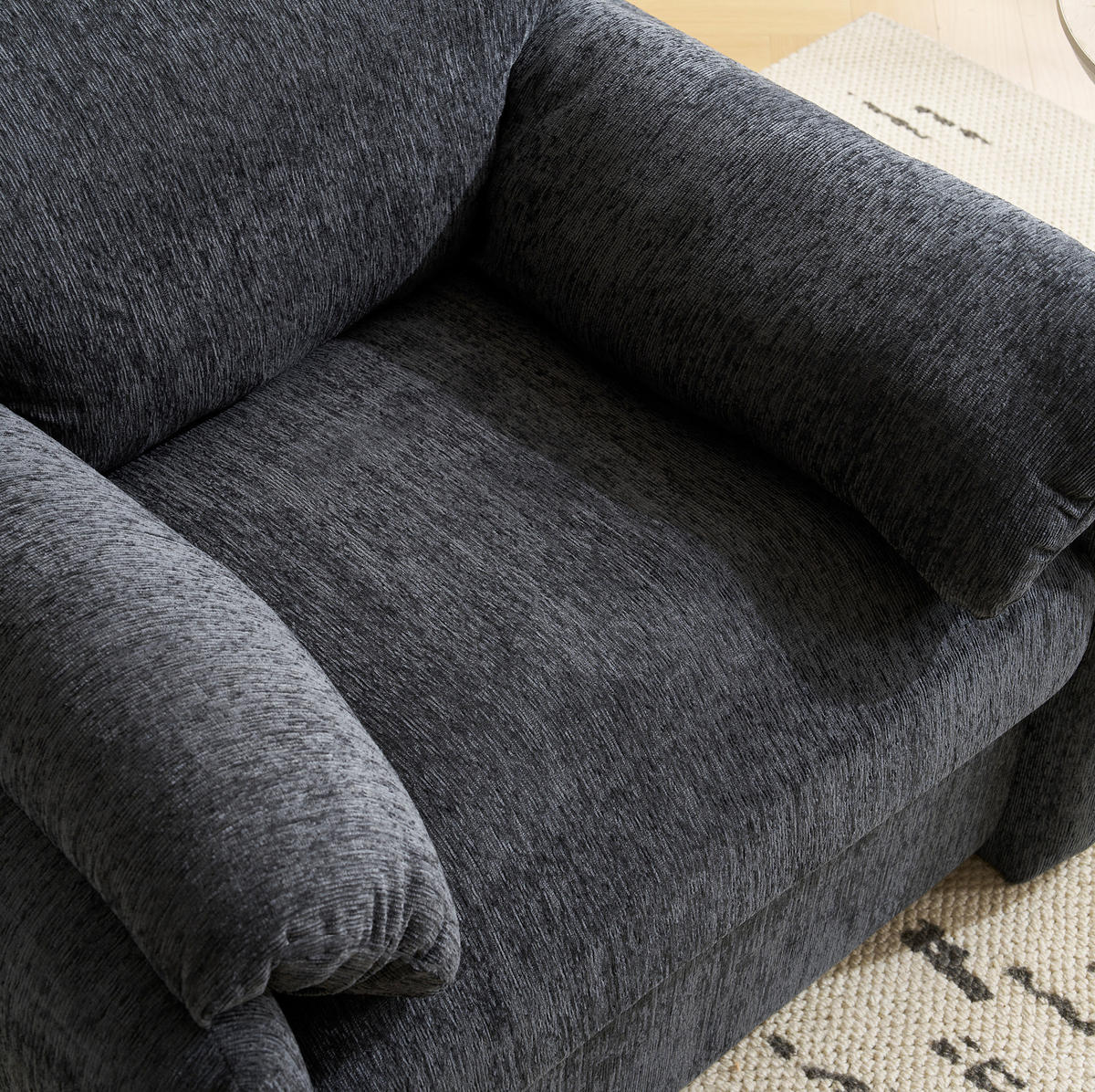 SESSEL 96/82/84 cm Grau aus Chenille - Grau, Textil (82/84/96cm) - OKMYHOME