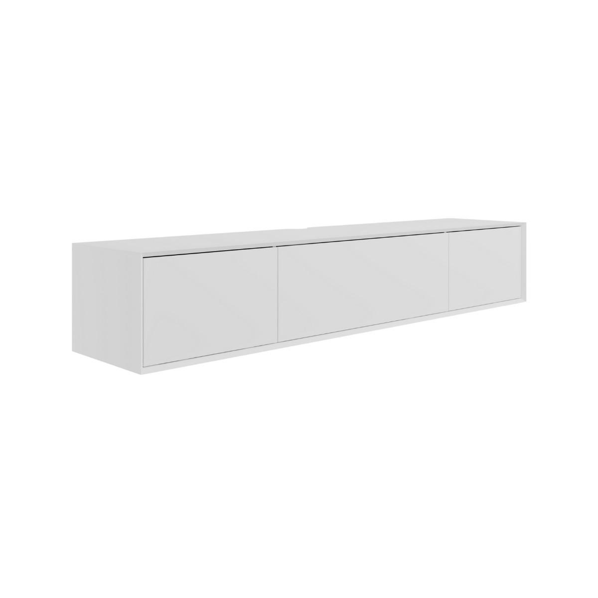TV-MÖBEL mit 3 Absenkungen 43/200/36 cm - Weiß, Holzwerkstoff (43/36/46.5cm) - Calicosy