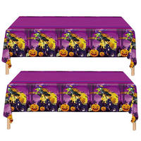 TISCHDECKE 2-teiliges Set Halloween Violett 137 x 274 cm - Multicolor, Kunststoff (108/180/1.5cm)
