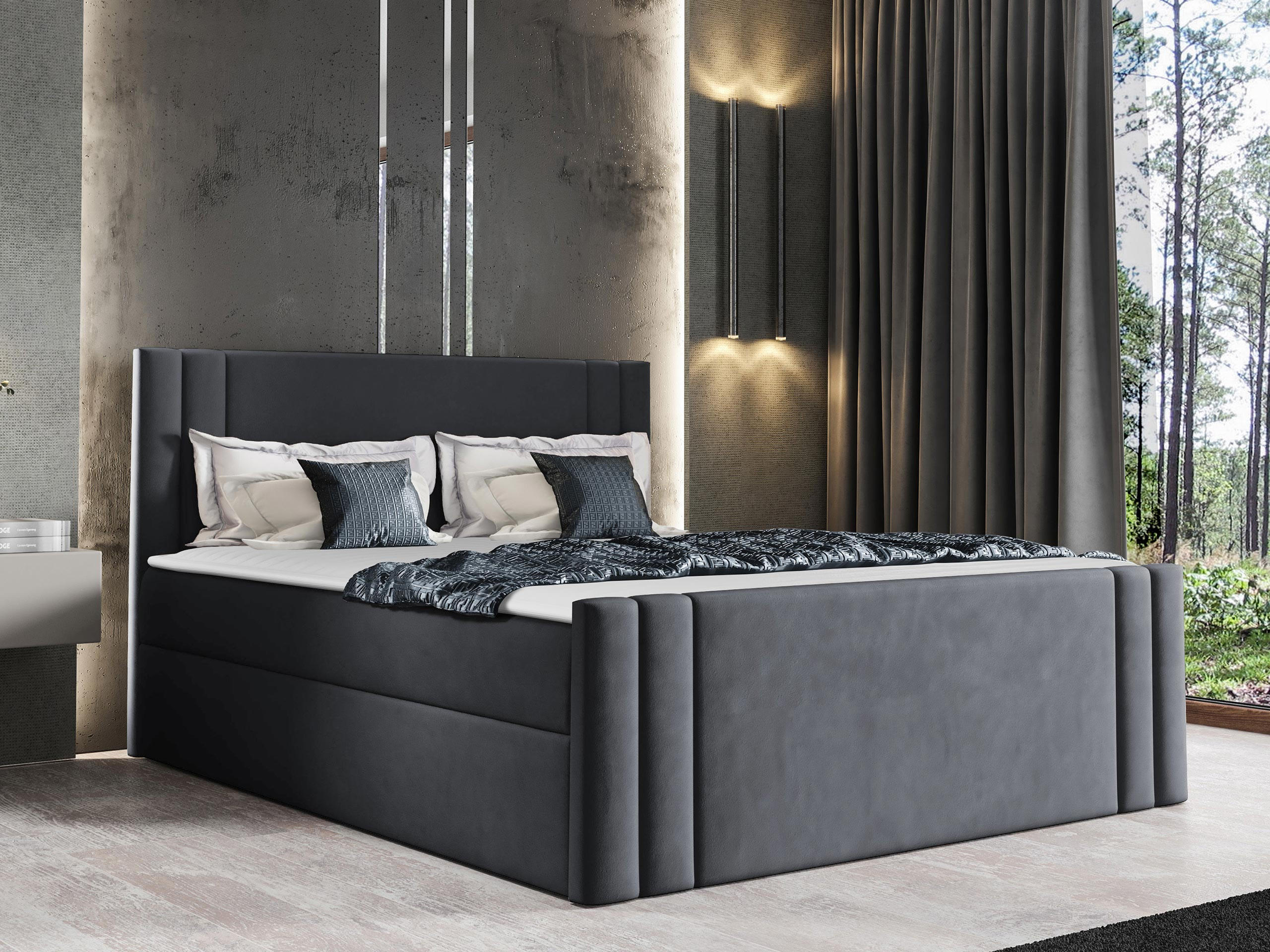 BOXBETT Carmen - Hellgrau, Holz (140/200cm) - MIRJAN24