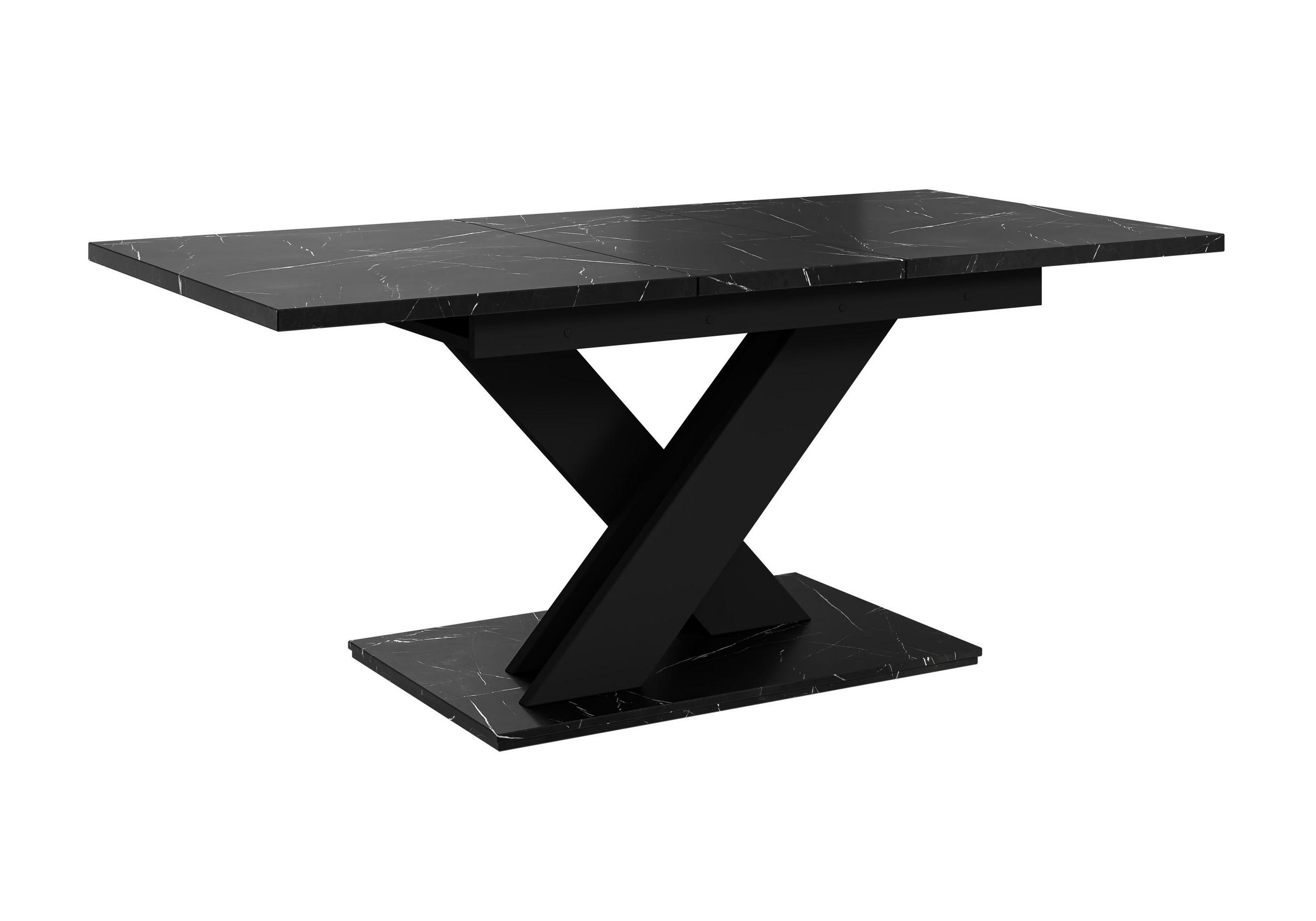 ESSTISCH Ausziehbar 140-180 cm Schwarz Marmor-Optik - Schwarz, Holzwerkstoff (180/80/75cm) - Home Collective