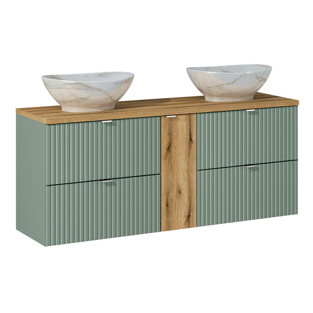 Petits-meubles DVOJUMYVADLO 140.4cm Jade Zelená a dřevo