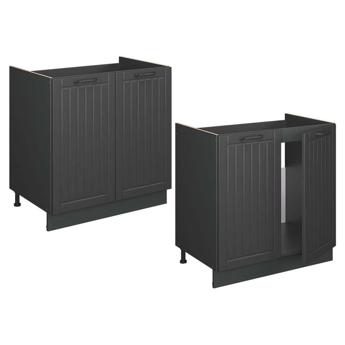 Dunkelgrau/Anthrazit, Holzwerkstoff (80/82/60cm) - Vicco