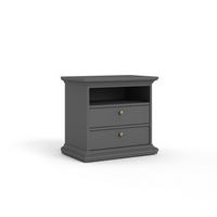 NACHTSCHRANK mattgrau - Grau, Holzwerkstoff (63/59/40cm) - ebuy24