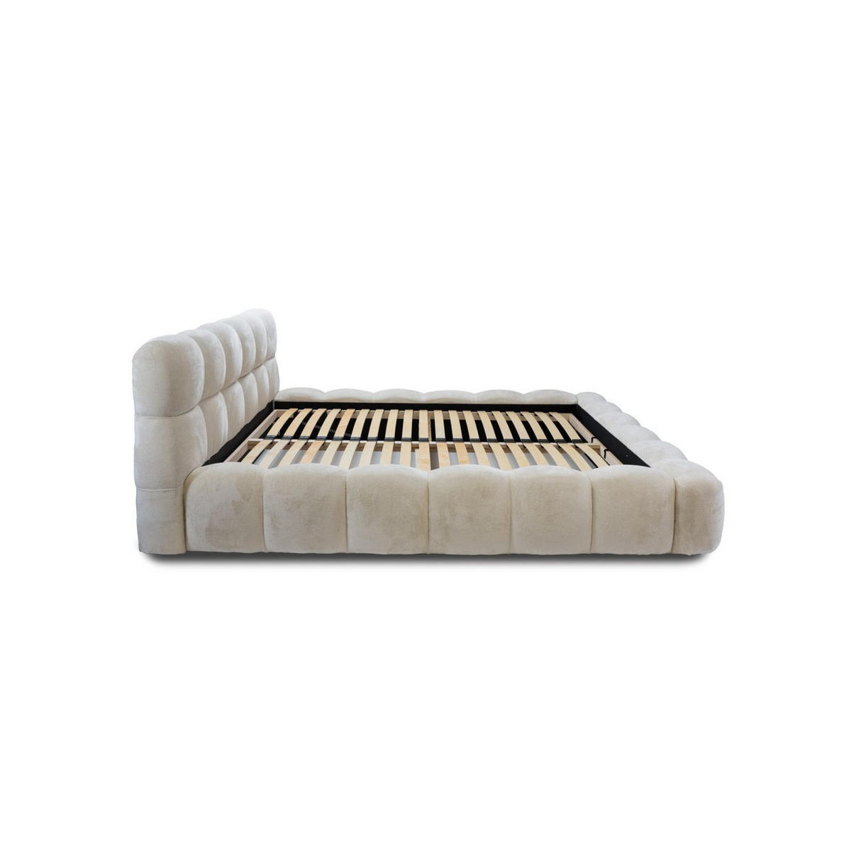 POLSTERBETT Aurelia - Creme, Holzwerkstoff/Textil (160/200cm) - Fun Möbel
